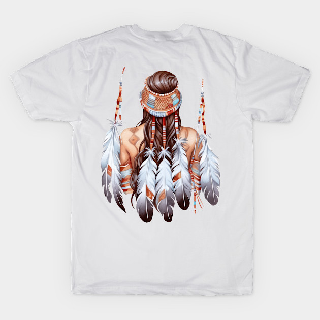 Native American Back Woman #1 by Chromatic Fusion Studio